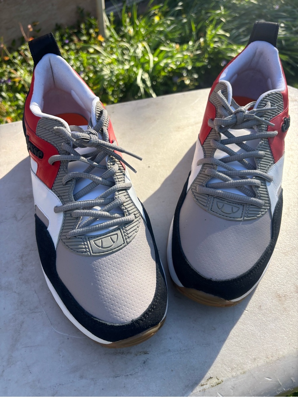 Ellesse Gray, Black & Red Athletic Sneakers